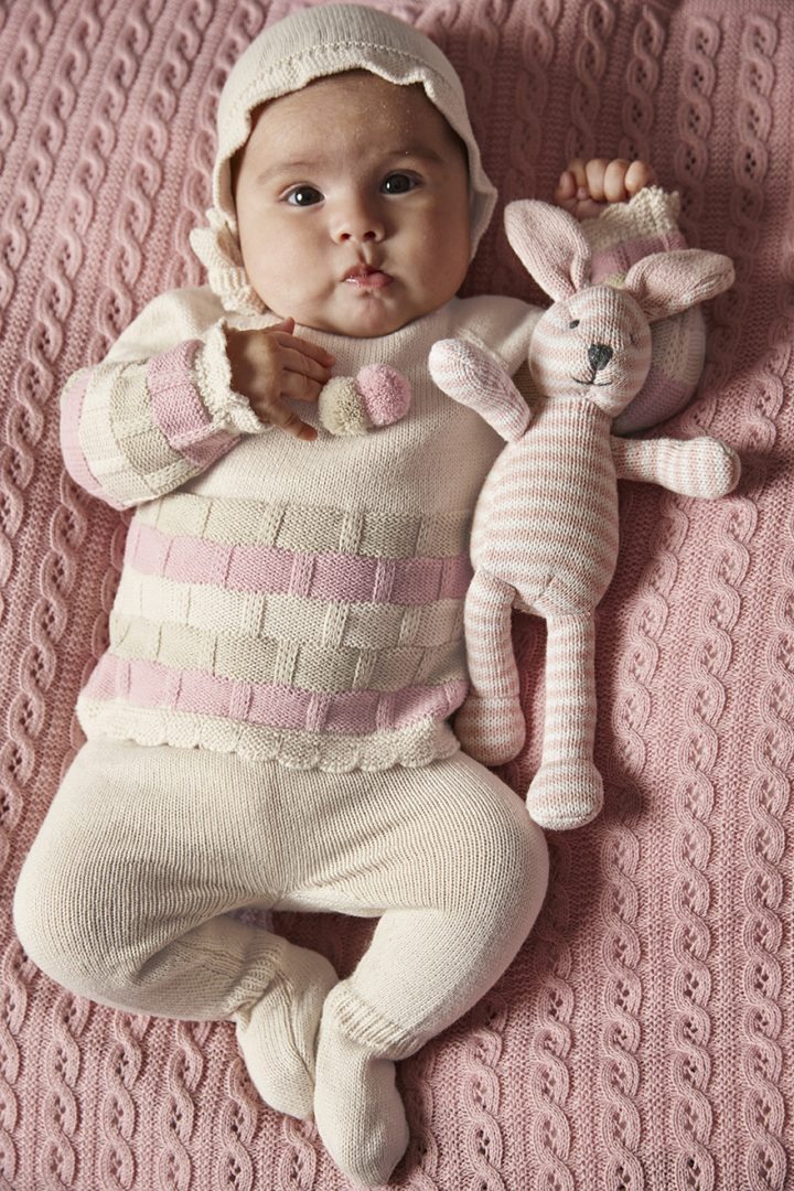CONJUNTO 3.P CUADRITOS COLORES JULIANA VISTIENDO BEBES
