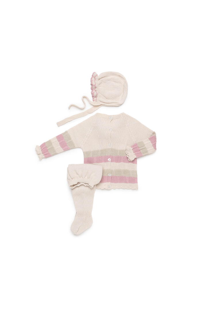 CONJUNTO 3.P CUADRITOS COLORES JULIANA VISTIENDO BEBES - Imagen 2