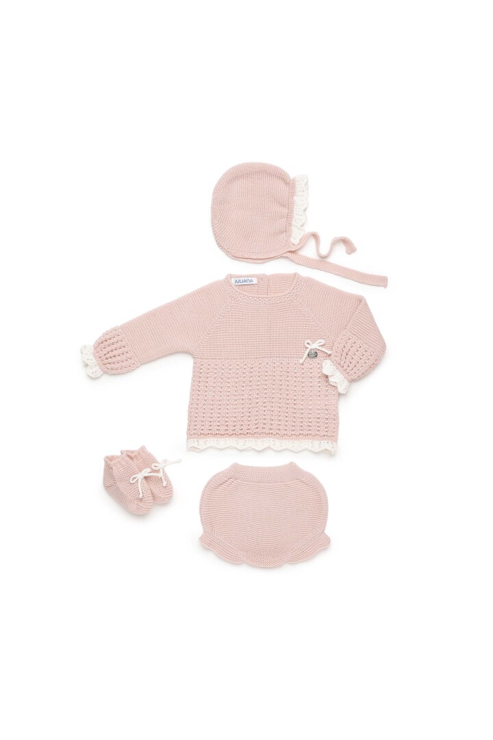 CONJUNTO BRAGA PUNTO EMPIECE RECOGIDAS BOTAS - Imagen 2