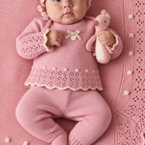 CONJUNTO 3.P CALADO BODOQUES JULIANA VISTIENDO BEBES